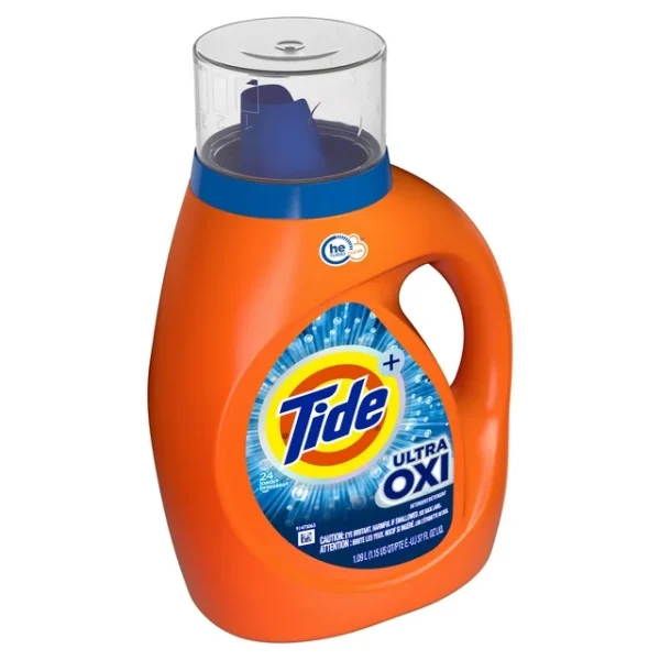 Tide Ultra Oxi Liquid  Detergente para ropa, 24 cargas, 37 onzas líquidas - Imagen 2