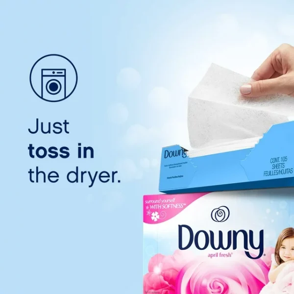 Downy, April Fresh, 240 unidades Hojas para secadora suavizante de telas - Imagen 3