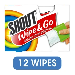 Shout Wipe & Go, Quitamanchas instantáneo, 12 toallitas