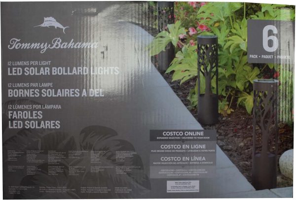 Tommy Bahama - Luz solar LED tipo bolardo (6 unidades) - Imagen 3