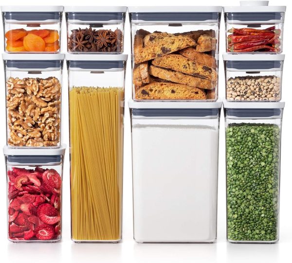 OXO juego de recipientes de almacenamiento de alimentos POP de 9 piezas