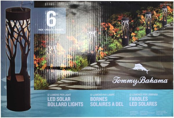 Tommy Bahama - Luz solar LED tipo bolardo (6 unidades) - Imagen 2
