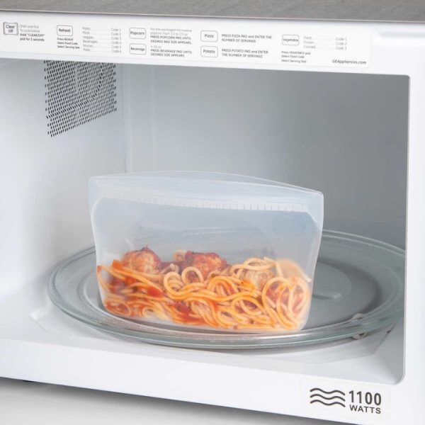 prokeeperJuego de 6 bolsas de silicona reutilizables para microondas, aptas para lavavajillas, sin BPA - Imagen 2